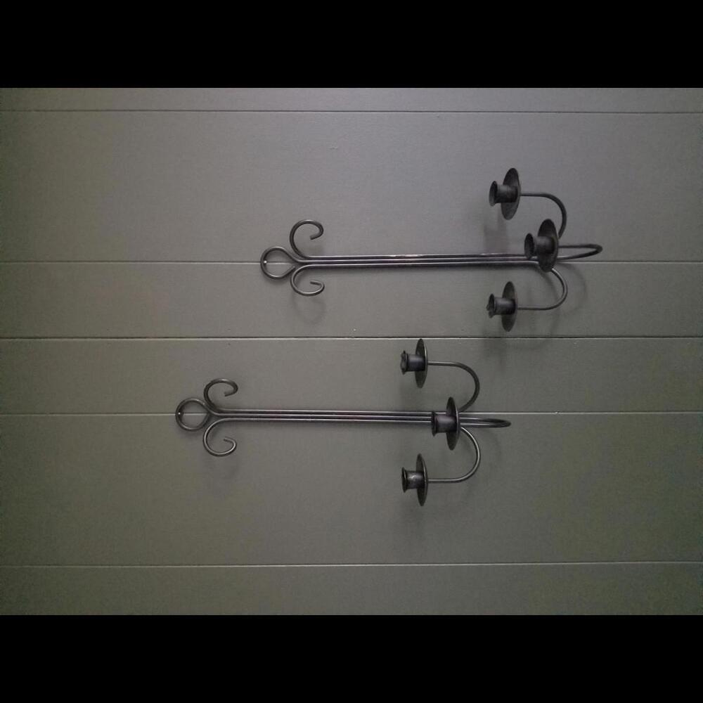 Vintage Black Candle Holders